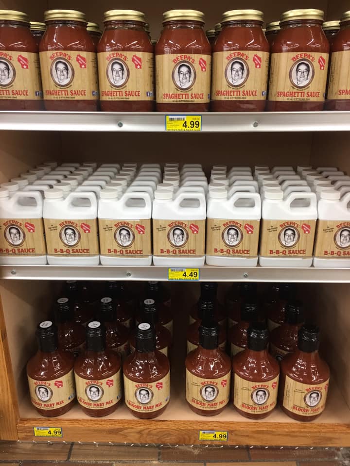 Beepa's products displayed on shelves